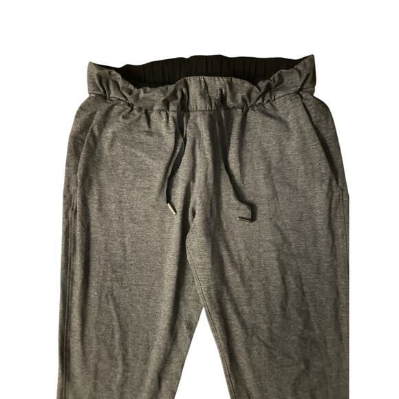 Women 6 Lululemon On The Fly Gray Elastic Waist Drawstring Sweatpants Woven - Picture 2 of 6